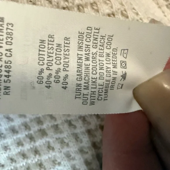 ARIE Lumber Jane Cream Waffle Knit Jacket. PTP 43 - Picture 6 of 8